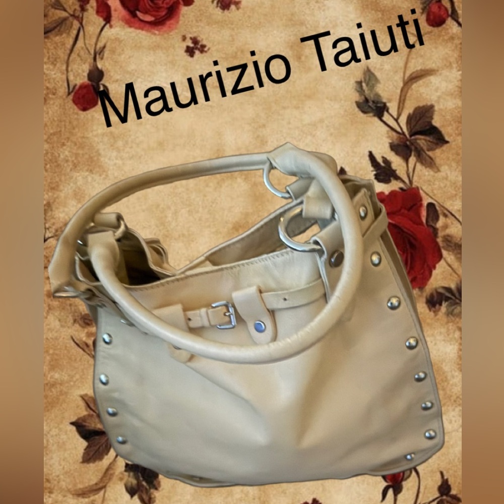 Maurizio Taiuti Elegant Cream Shoulder Bag🔥